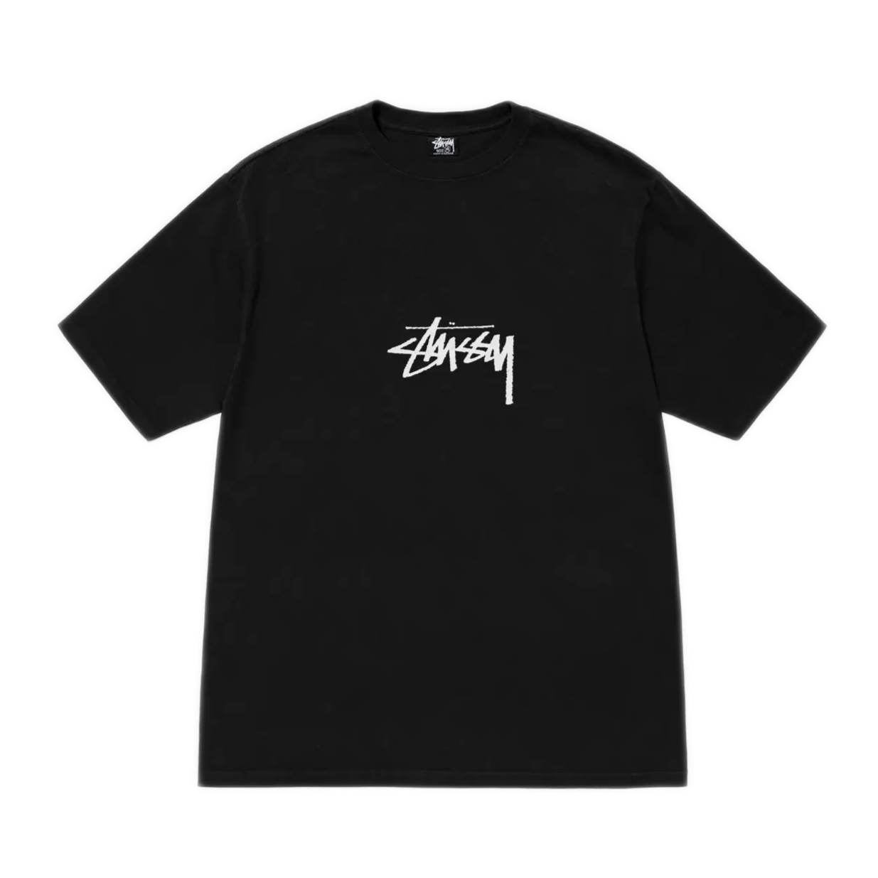 Stussy Small Stock Pigment Dyed Tee - Black