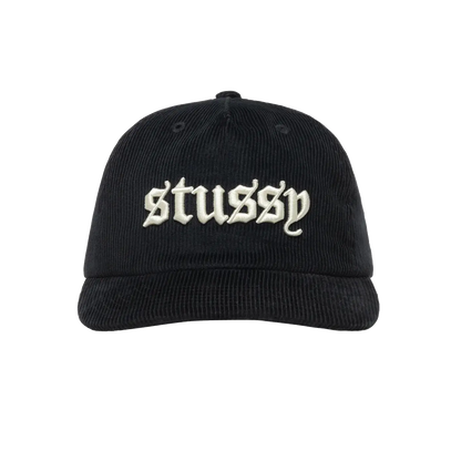 Stussy Corduroy Old English Snapback - Black