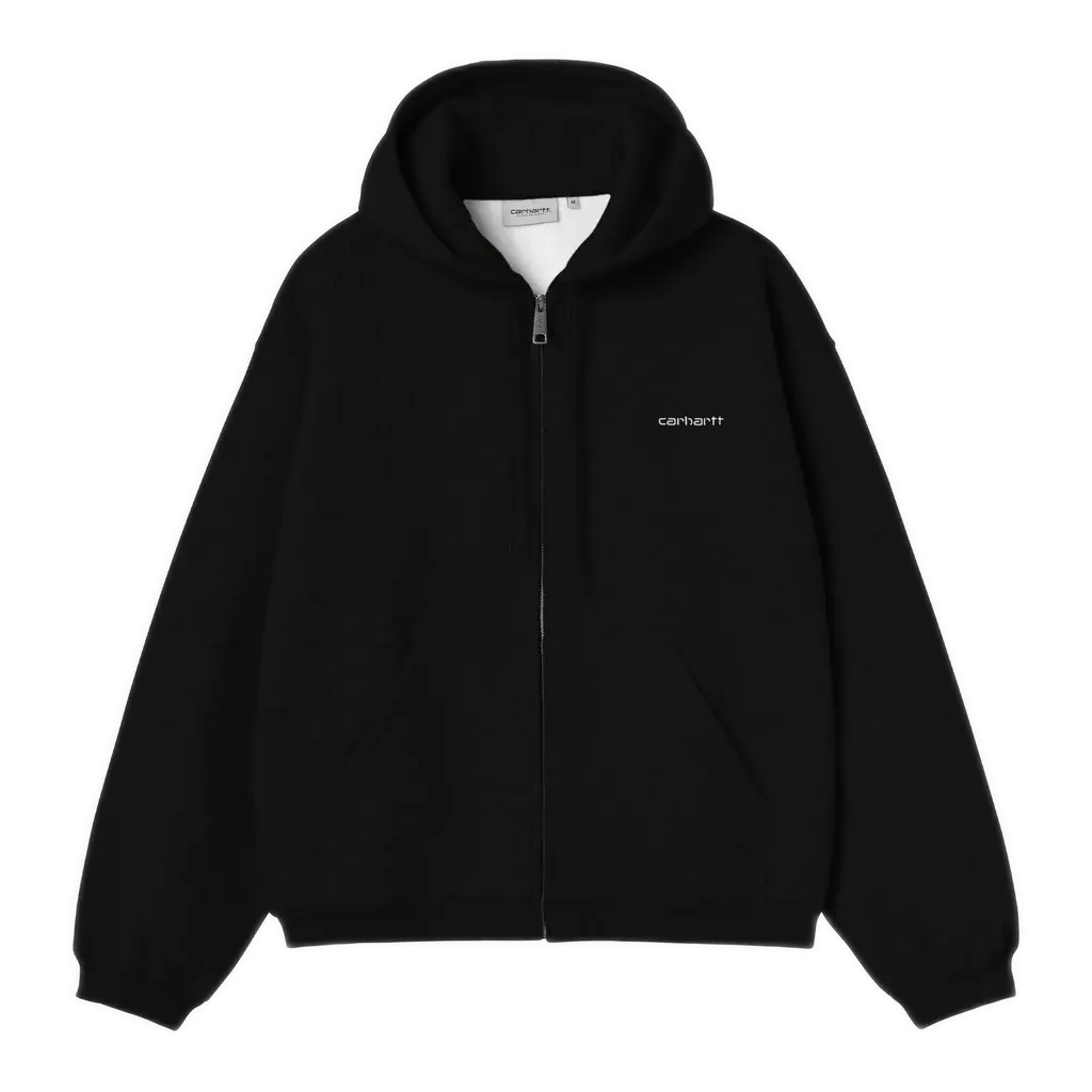 Carhartt WIP Hooded Ebbert Sweat Jacket - Black/White