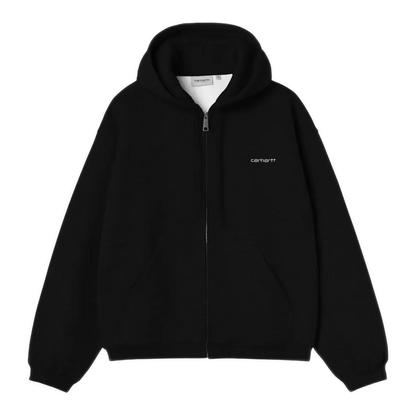 Carhartt WIP Hooded Ebbert Sweat Jacket - Black/White