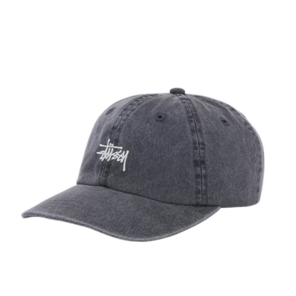 Stussy Washed Basic Low Pro Cap - Charcoal