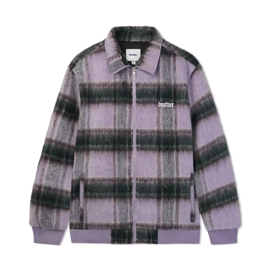 Butter Goods Hairy Plaid Jacket - Mauve