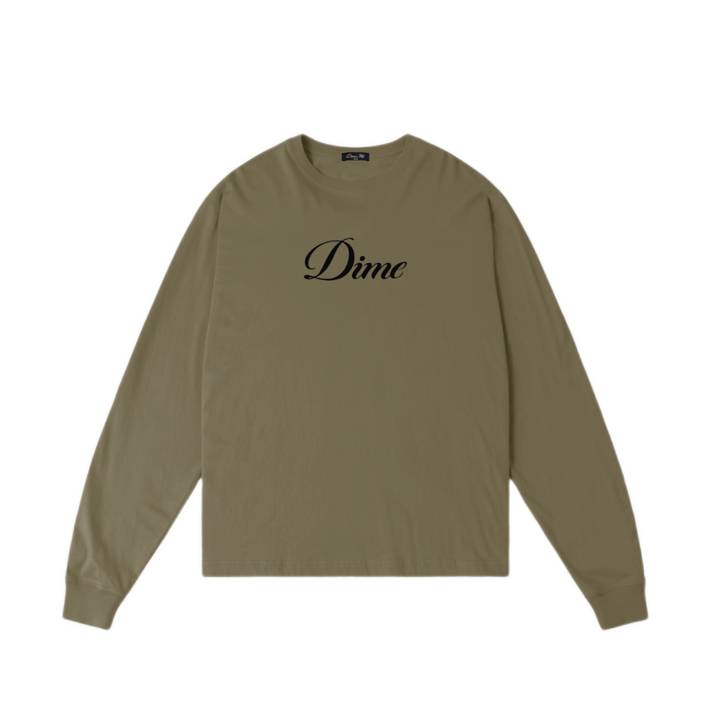 Dime Cursive Longsleeve Tee - Ivy Green