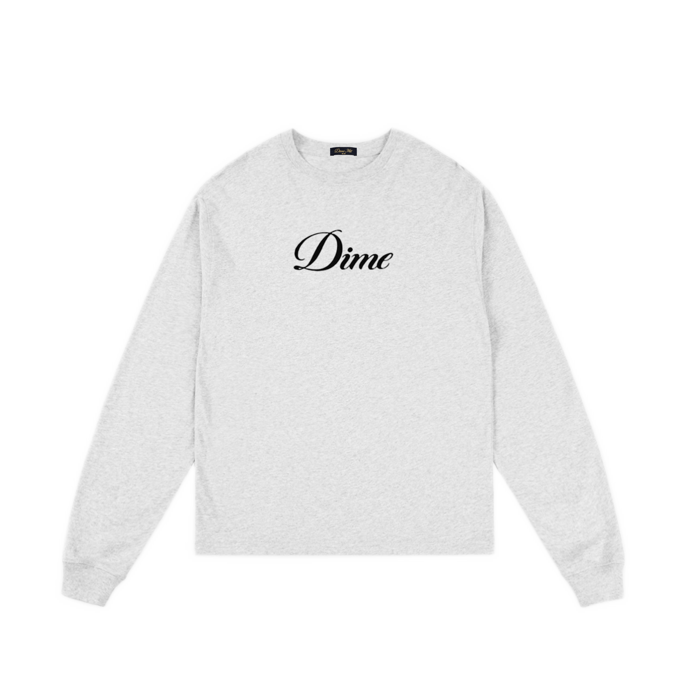Dime Cursive Longsleeve Tee - Ash