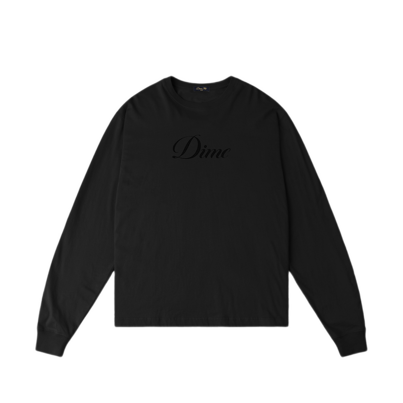 Dime Cursive Longsleeve Tee - Black