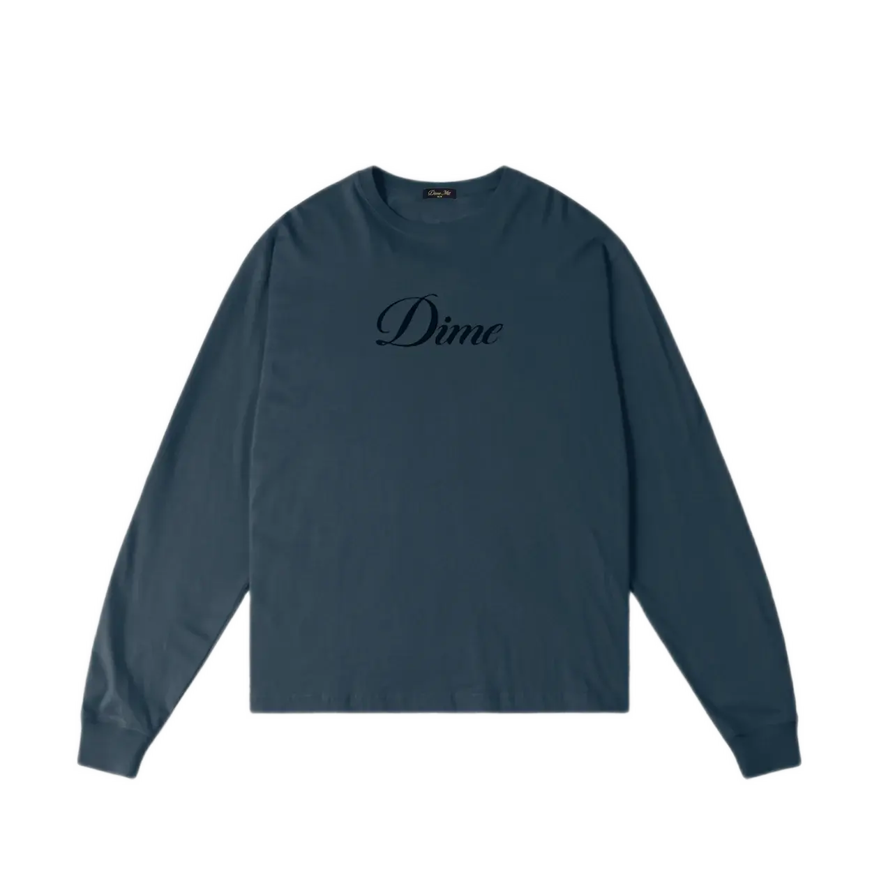 Dime Cursive Longsleeve Tee - Navy