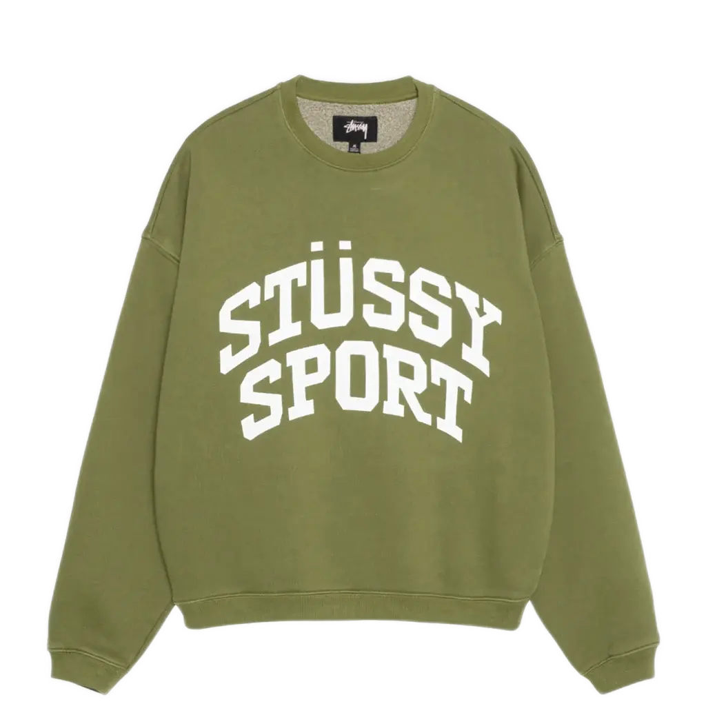 Stussy Big Crackle Sport Crewneck - Green