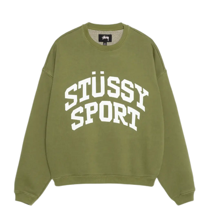 Stussy Big Crackle Sport Crewneck - Green