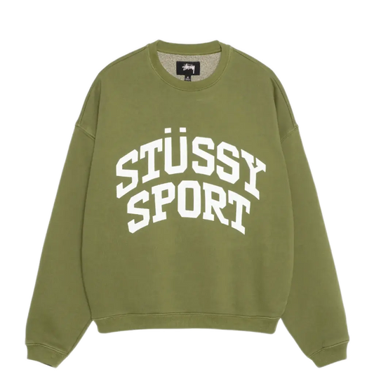 Stussy Big Crackle Sport Crewneck - Green