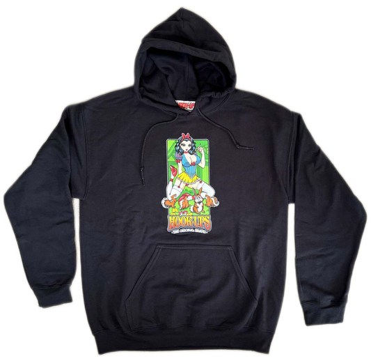 Hook-Ups Snow White Hoodie - Black