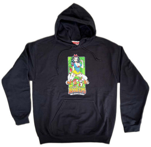 Hook-Ups Snow White Hoodie - Black