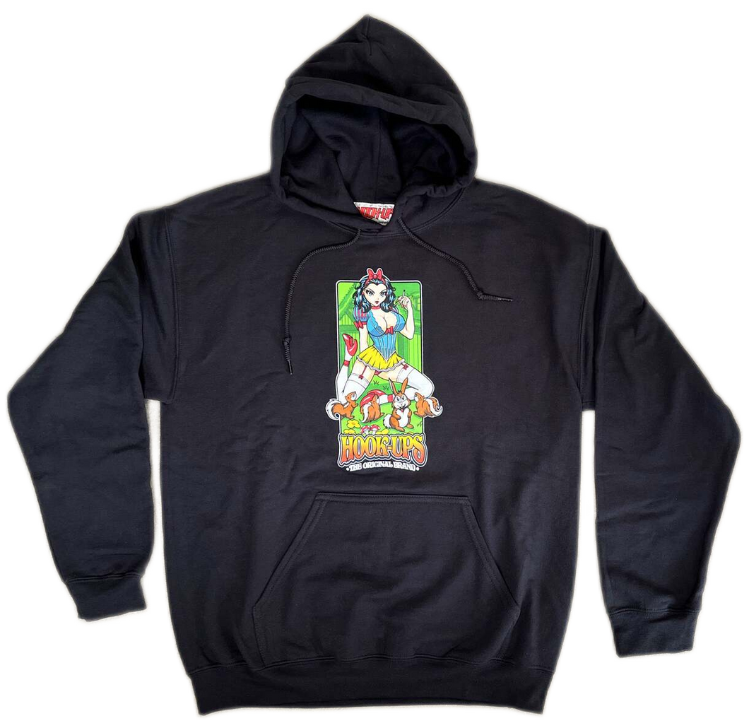 Hook-Ups Snow White Hoodie - Black