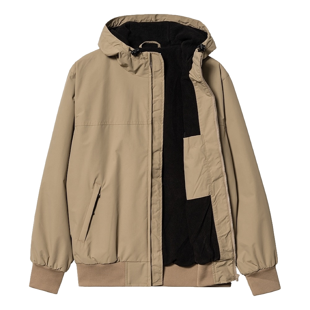 Carhartt WIP Hooded Sail Jacket - Leather/Black