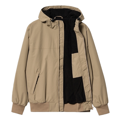 Carhartt WIP Hooded Sail Jacket - Leather/Black