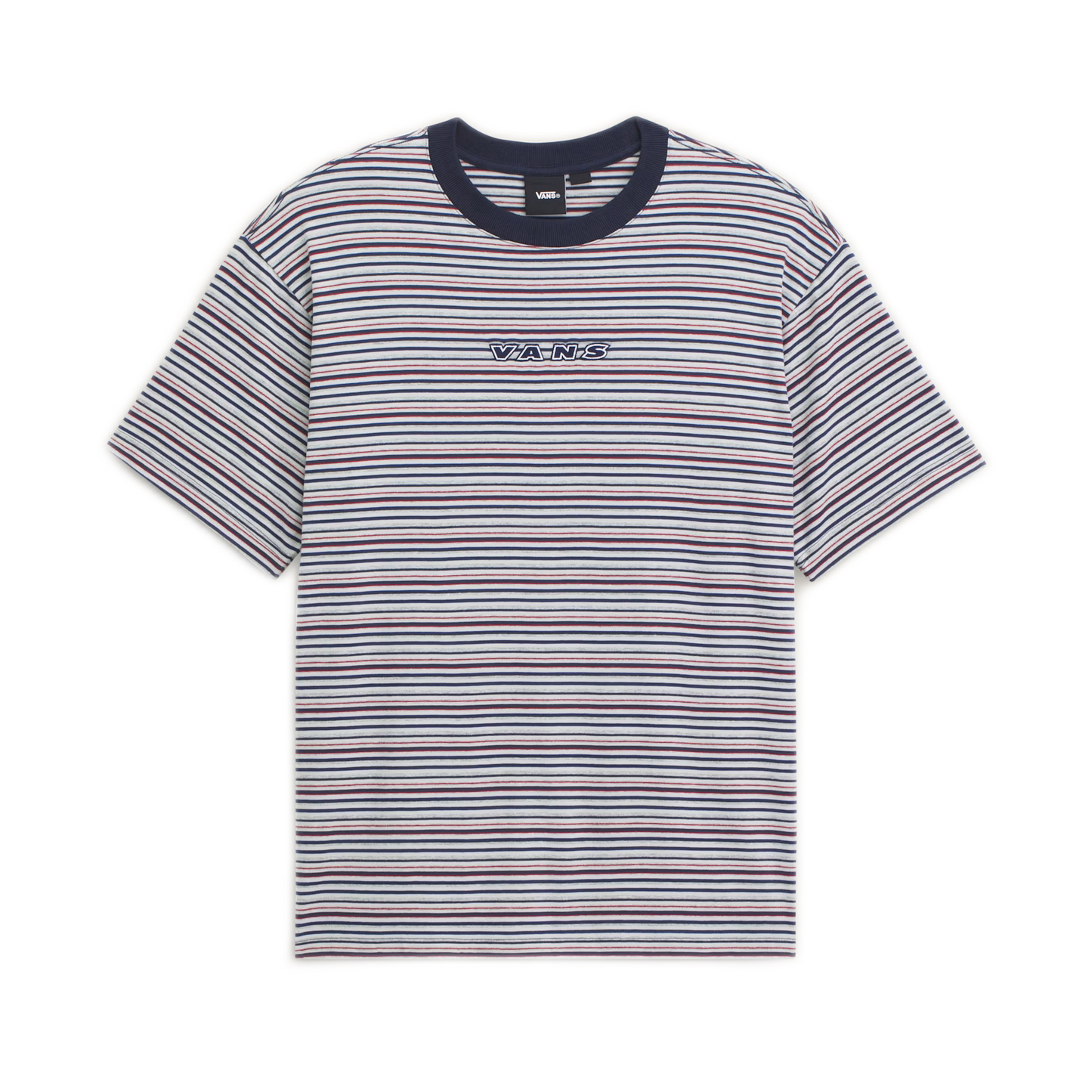 Vans Cameron Stripe Tee - Parisian Night/Cement Heather Grey