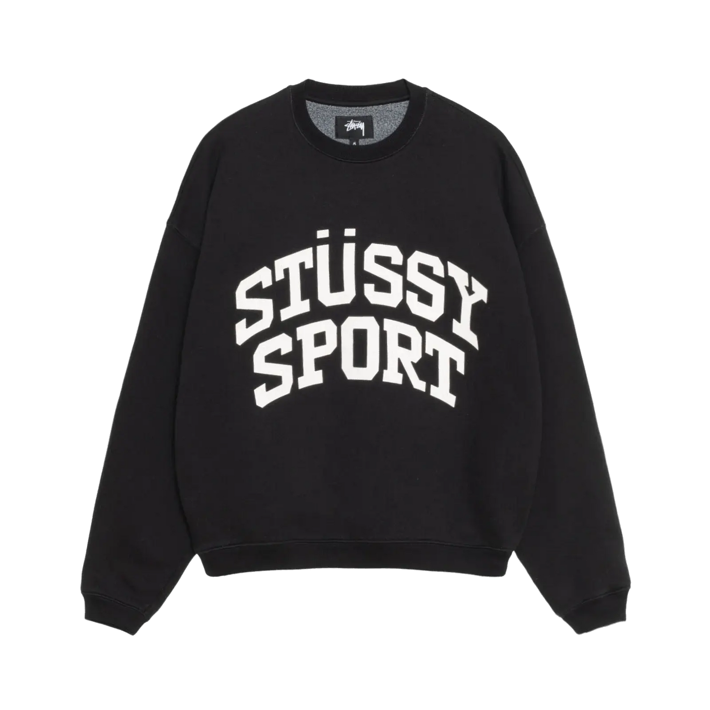 Stussy Big Crackle Sport Crewneck - Washed Black