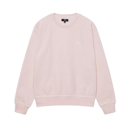 Stussy Stock Logo Crewneck - Light Pink