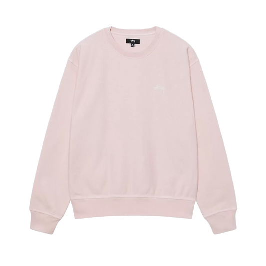 Stussy Stock Logo Crewneck - Light Pink