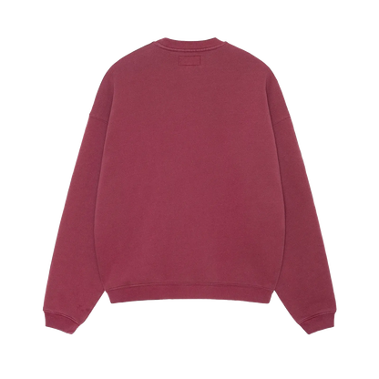 Stussy Big Crackle Sport Crewneck - Burgundy