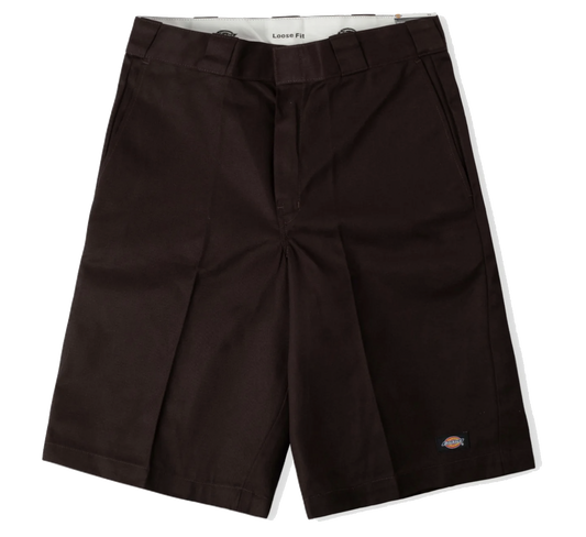 Dickies Loose Fit Flat Front Work Shorts - Dark Brown