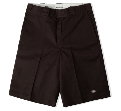 Dickies Loose Fit Flat Front Work Shorts - Dark Brown