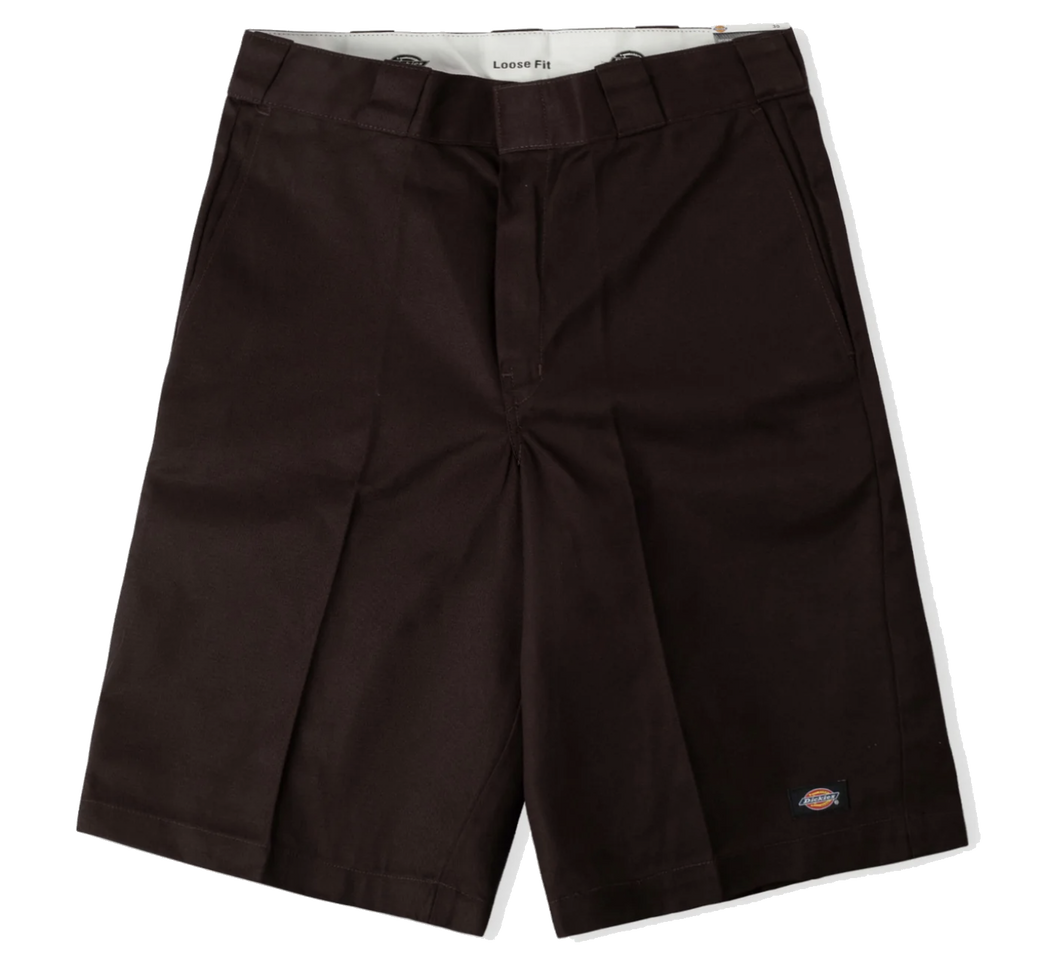 Dickies Loose Fit Flat Front Work Shorts - Dark Brown