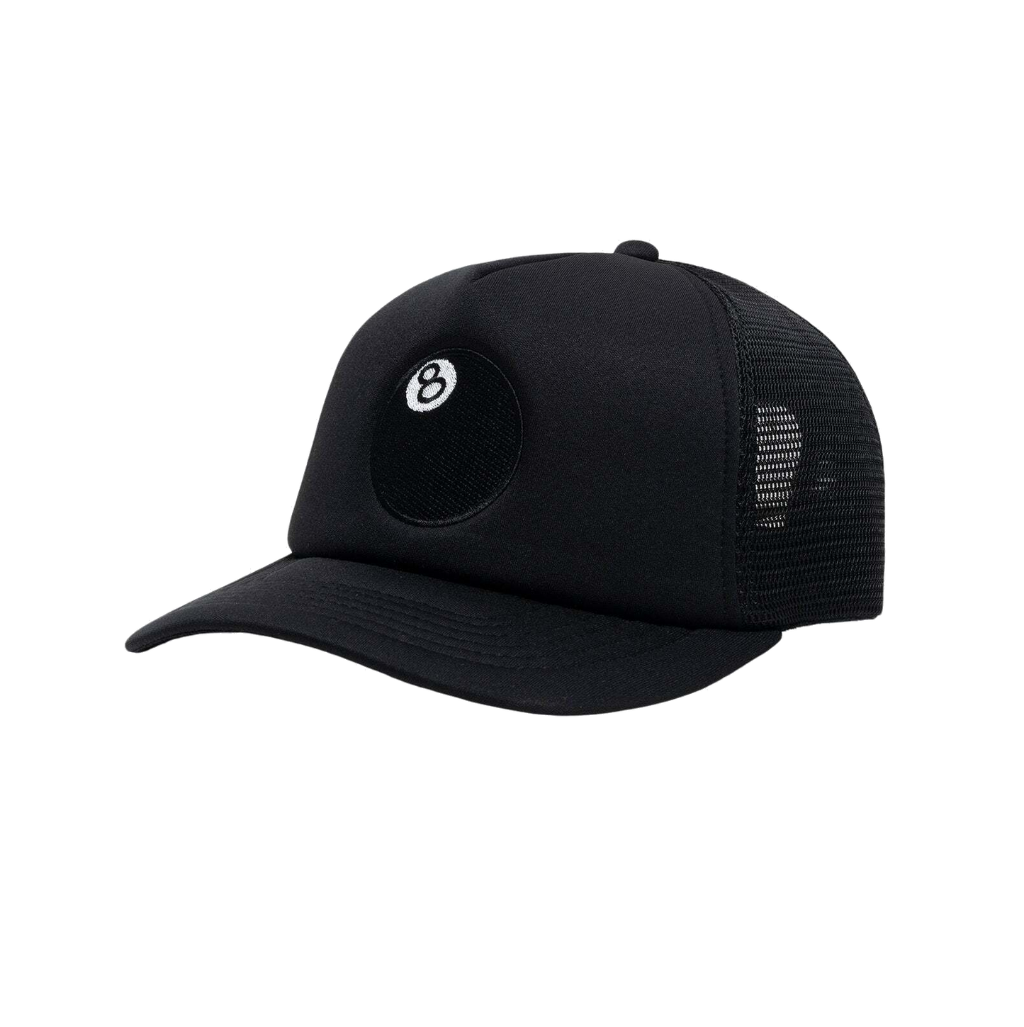 Stussy 8 Ball Trucker Cap - Black