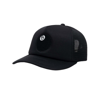 Stussy 8 Ball Trucker Cap - Black