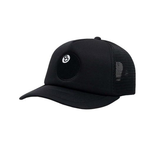 Stussy 8 Ball Trucker Cap - Black