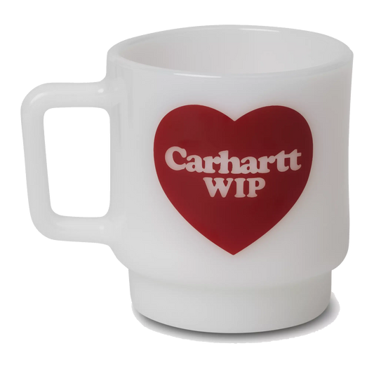 Carhartt WIP Heart Glass Mug - White