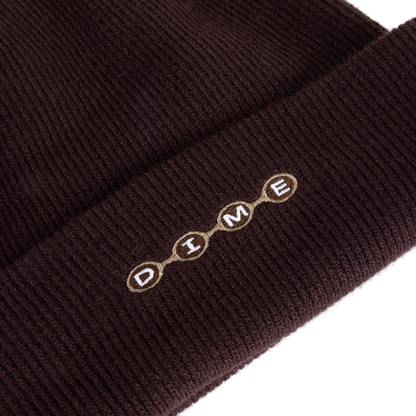 Dime Space Fold Beanie - Dark Brown