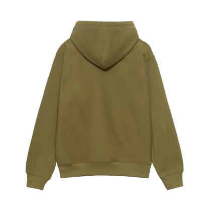 Stussy Stock Logo Zip Hoodie - Olive