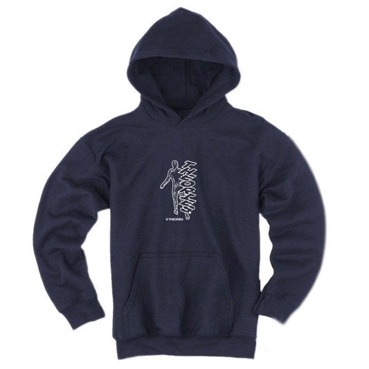 Theories Grid Trademark Hoodie - Navy