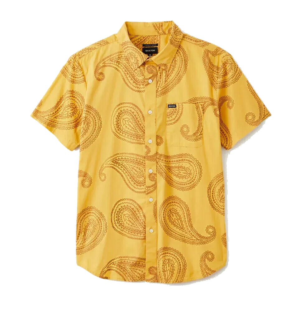 Brixton Charter Print Shirt - Weller Yellow