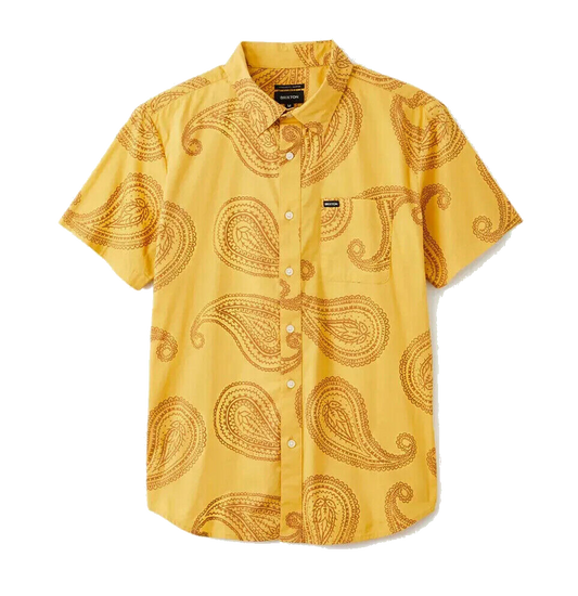 Brixton Charter Print Shirt - Weller Yellow