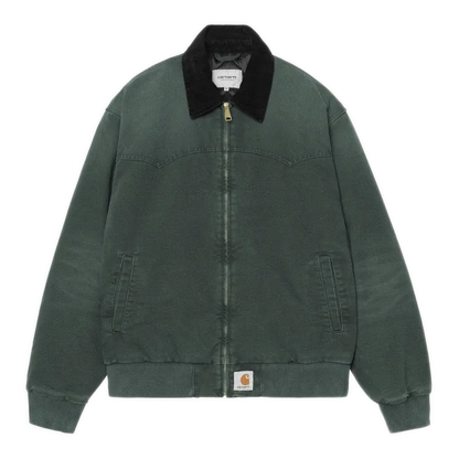 Carhartt WIP OG Santa Fe Jacket - Raven Green/Black (Stone Canvas)
