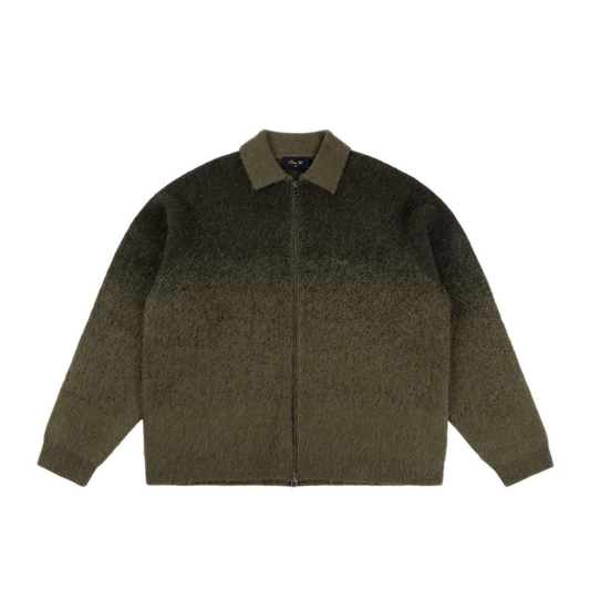 Dime Mohair Double Zip Knit - Forest