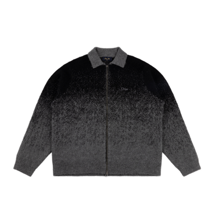 Dime Mohair Double Zip Knit - Black/Charcoal
