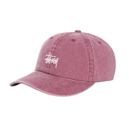 Stussy Washed Stock Low Pro Cap - Burgundy