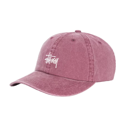 Stussy Washed Stock Low Pro Cap - Burgundy