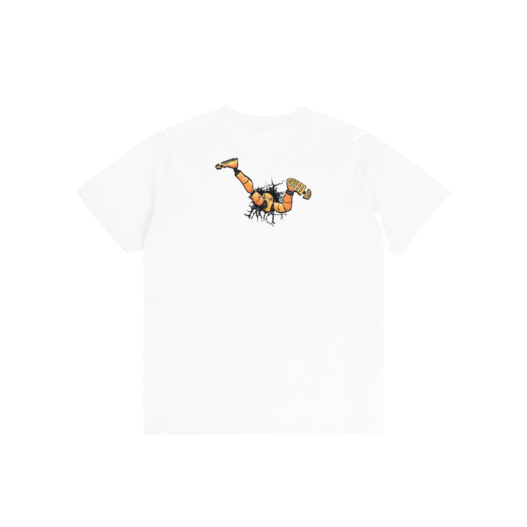 Dime Crashed Tee - White