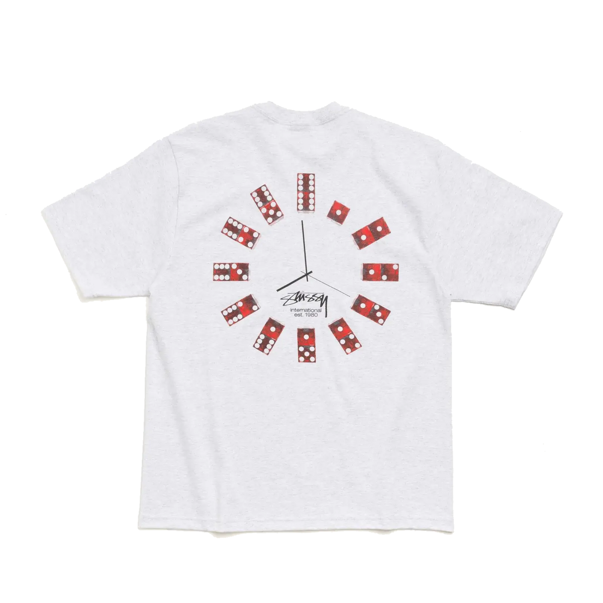 Stussy Dice Clock Tee - Ash Heather
