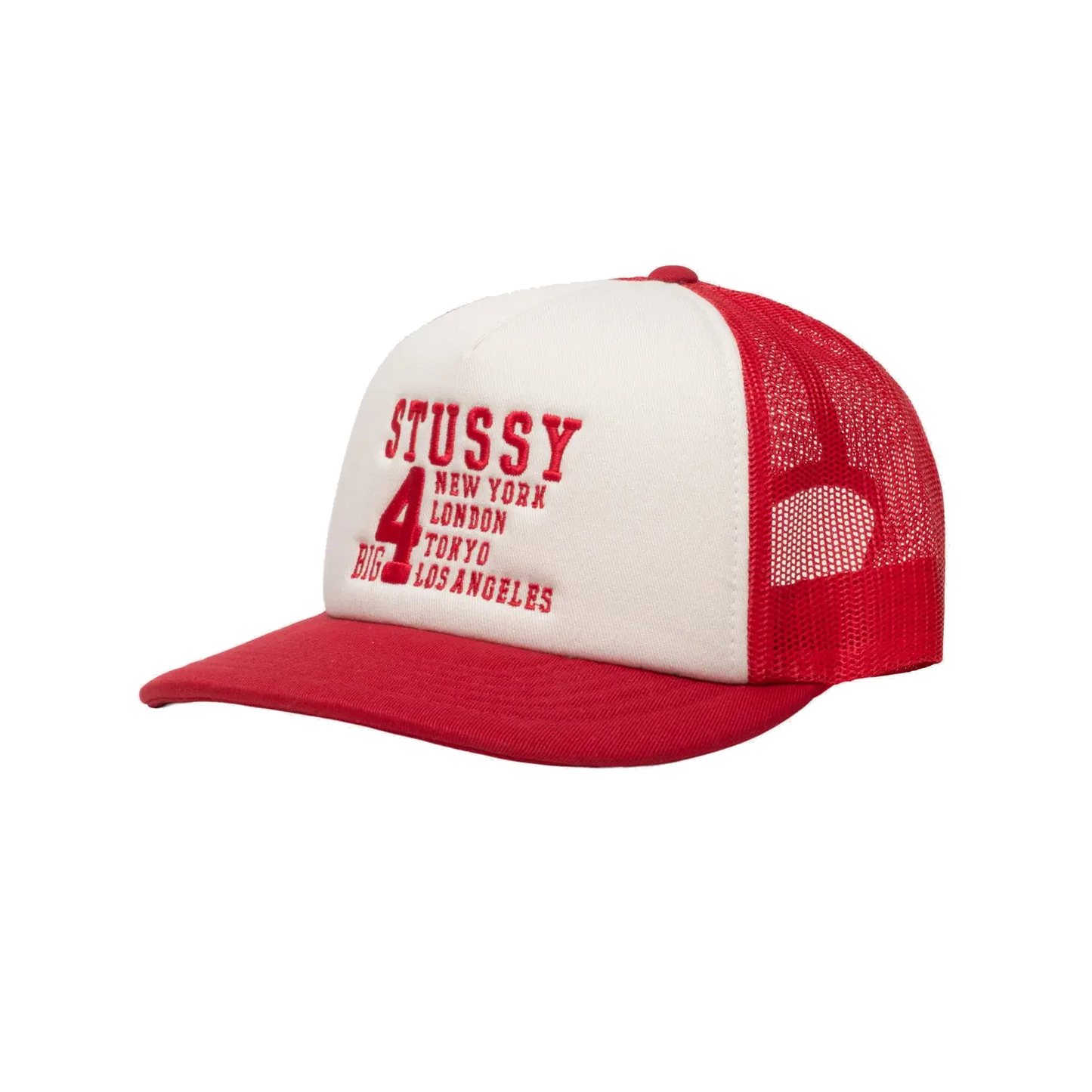 Stussy Big 4 Trucker Cap - Red