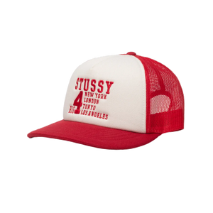 Stussy Big 4 Trucker Cap - Red