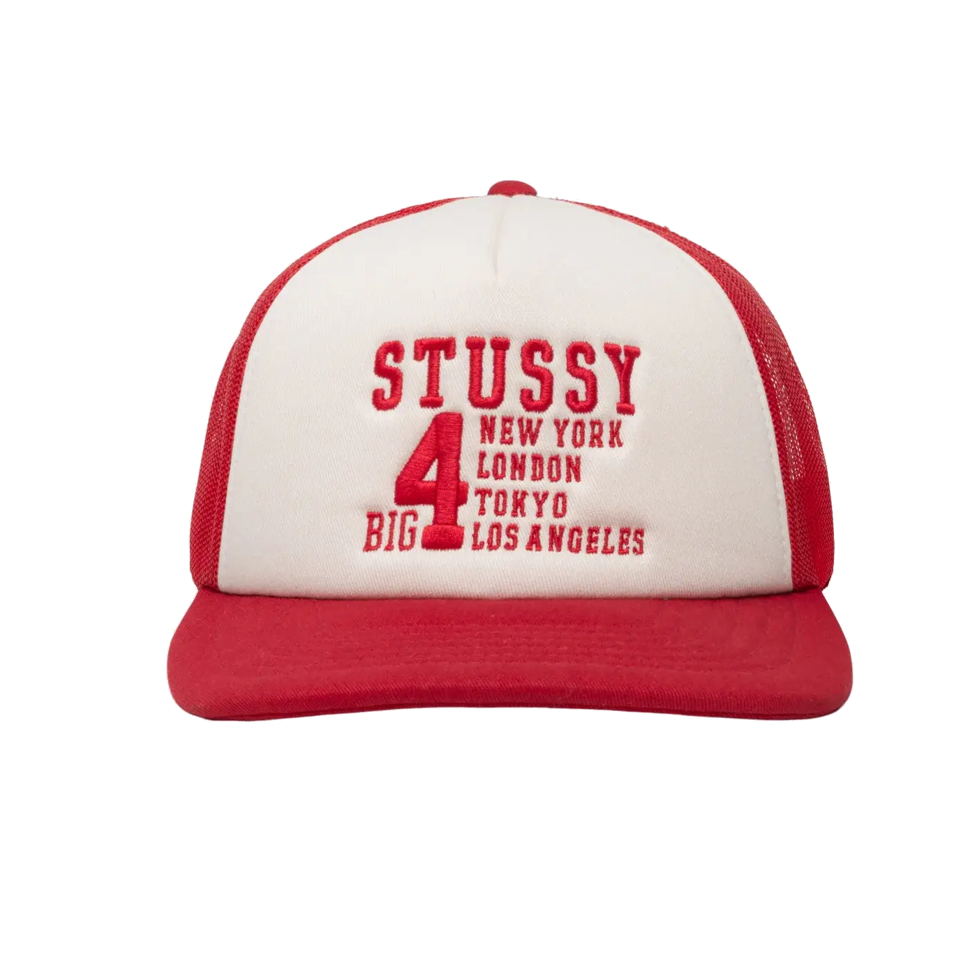 Stussy Big 4 Trucker Cap - Red