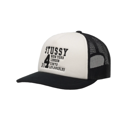 Stussy Big 4 Trucker Cap - Black