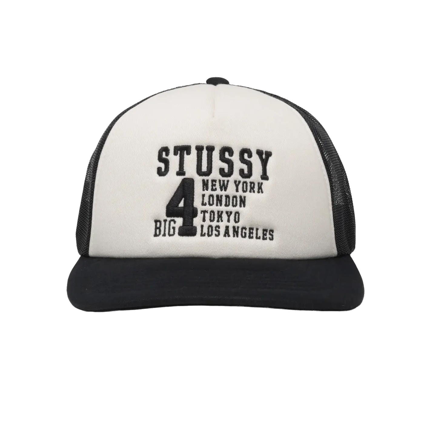 Stussy Big 4 Trucker Cap - Black