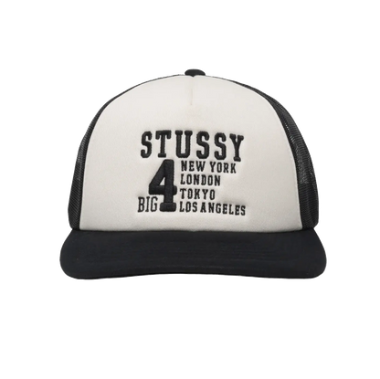 Stussy Big 4 Trucker Cap - Black