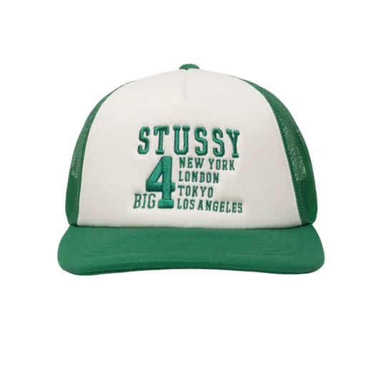 Stussy Big 4 Trucker Cap - Green