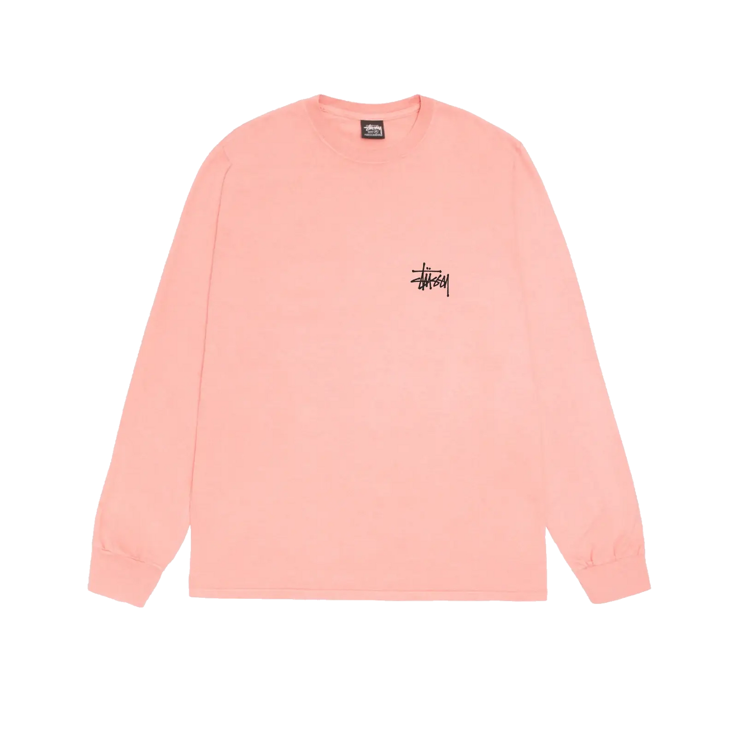 Stussy Basic Pigment Dyed Longsleeve - Coral